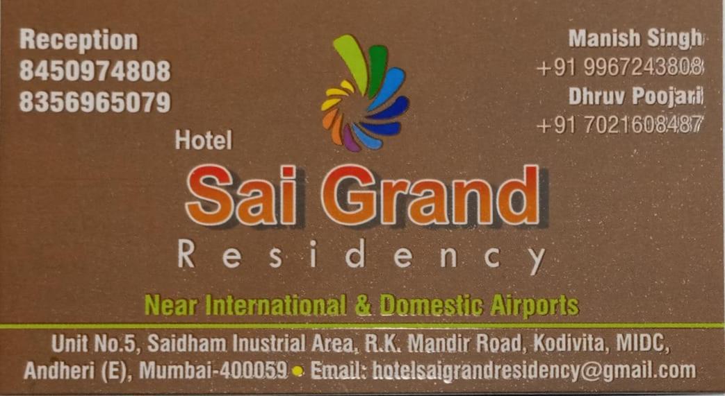 Hotel Sai Grand Residency Mumbai  Buitenkant foto